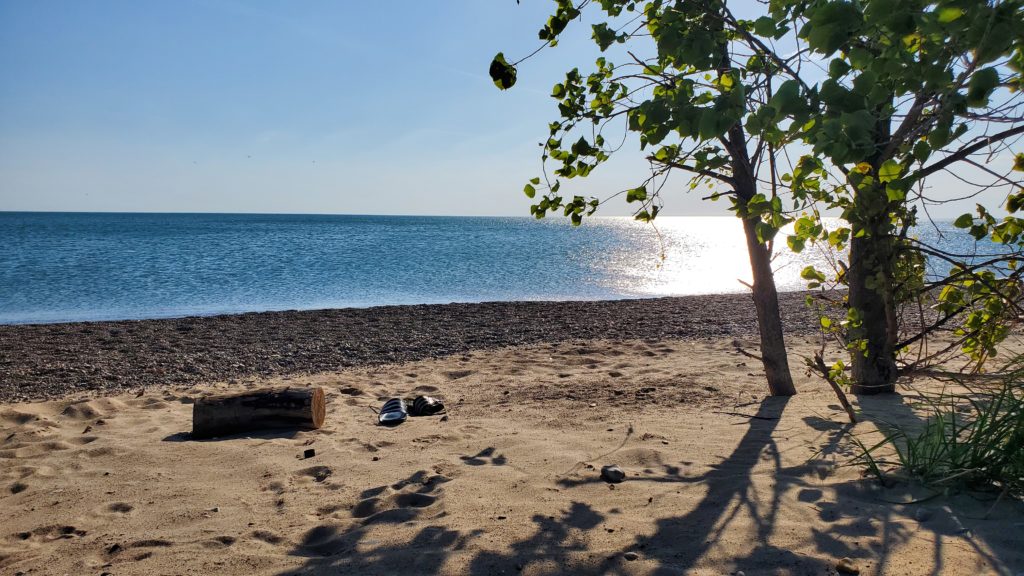 Sunrise at Loyola Beach open water swimming area