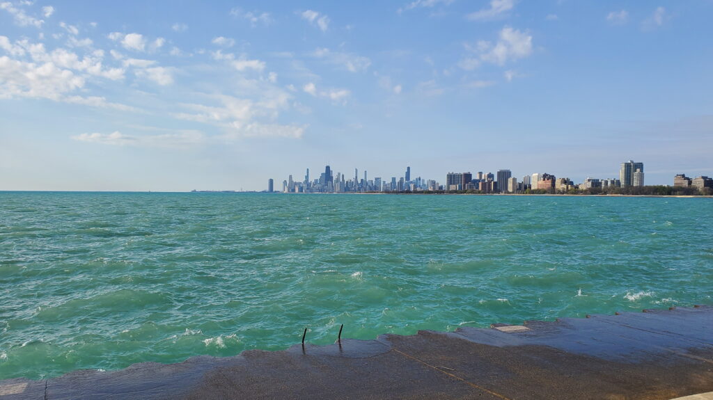Some wave height for open water swimming at montrose ledge