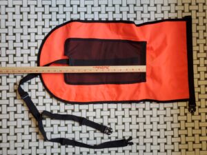 Pocket size of the Orca open water swim buoy 